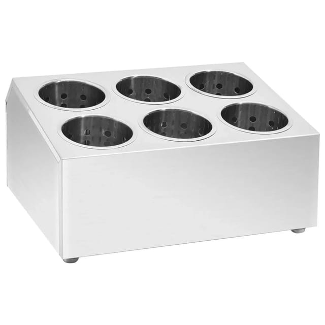 vidaXL Besteckbehälter 6 Fächer Quadratisch Edelstahl 51230
