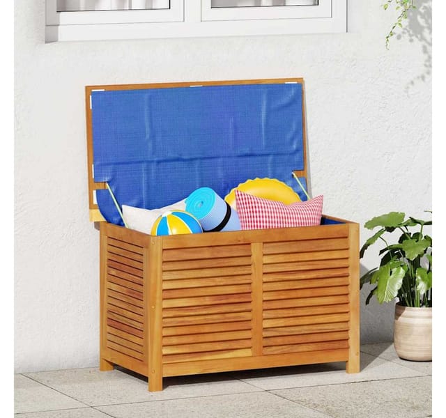 vidaXL Gartenbox mit Lüftungsschlitzen 90x50x56 cm Massivholz Akazie 365840