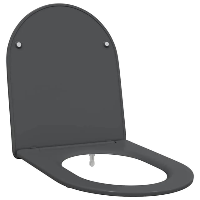 vidaXL Toilettensitz Anthrazit 47 x 36 x 3,4 cm Duroplast 42002366