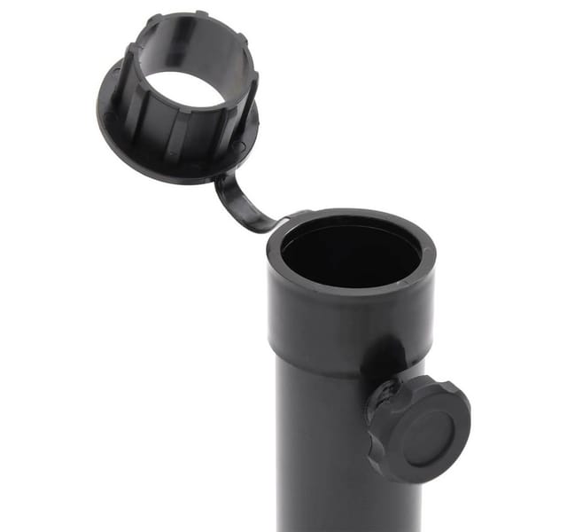 vidaXL Sonnenschirmständer für Ø38/48 mm Mast Mattschwarz Stahl 4003373
