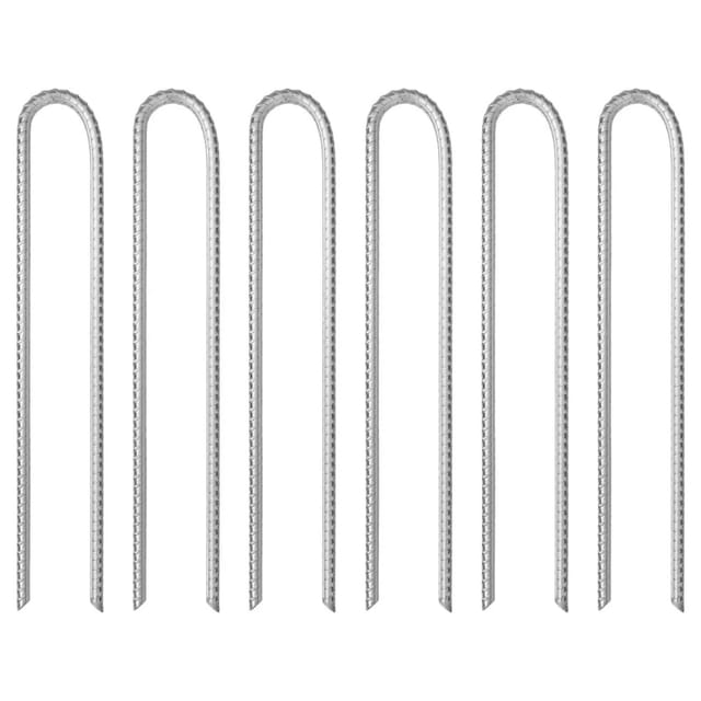 vidaXL Zeltheringe 6 Stk U-Form 37 cm Ø10 mm Verzinkter Stahl 4009347