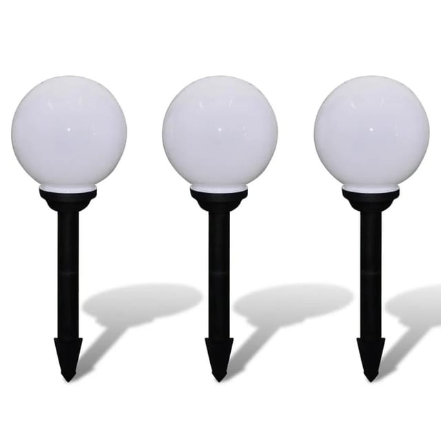 vidaXL Wegeleuchten 3 Stk LED 20 cm mit Erdspieß 40864