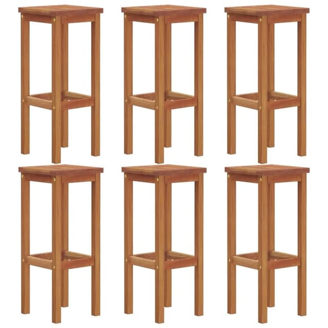 vidaXL Barhocker 6 Stk Massivholz Akazie 3115990