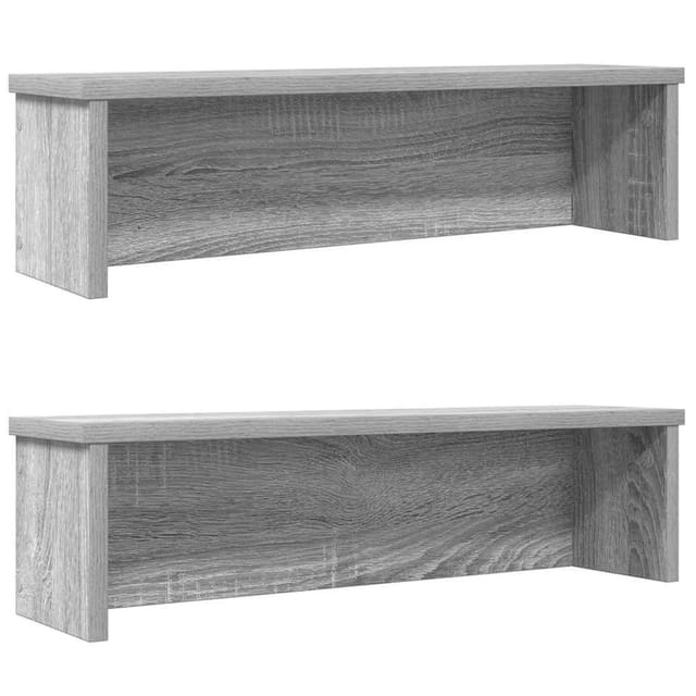 vidaXL Küchenregale Stapelbar 2 Stk Grau Sonoma 60x15x16 cm 860510