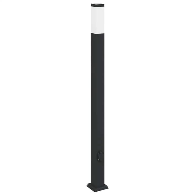 vidaXL Pollerleuchte mit Auslass 110 cm Schwarz IP44 4006087