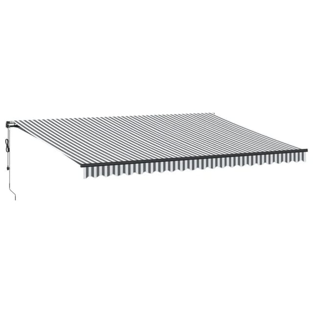 vidaXL Markise Automatisch mit LEDs Anthrazit & Weiß 500x350 cm 3215819