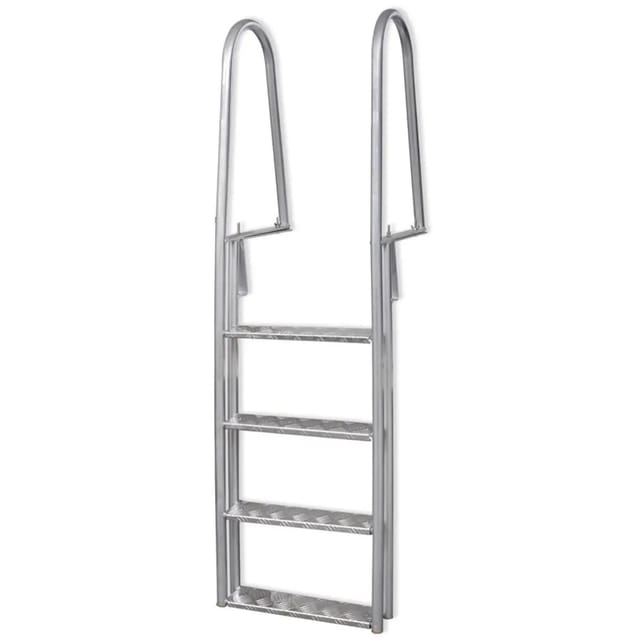 vidaXL Steg-/Poolleiter 4-stufig Aluminium 167 cm 91197