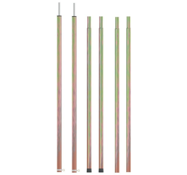 vidaXL Teleskop-Zeltstangen 170-255 cm 2 Stk Verzinkter Stahl 315217