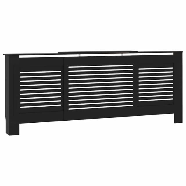 vidaXL MDF Heizkörperverkleidung Schwarz 205 cm 325552