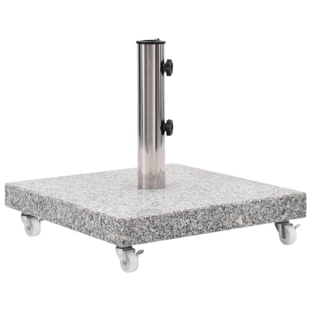 vidaXL Sonnenschirmständer Granit 30 kg Quadrat Grau 48563