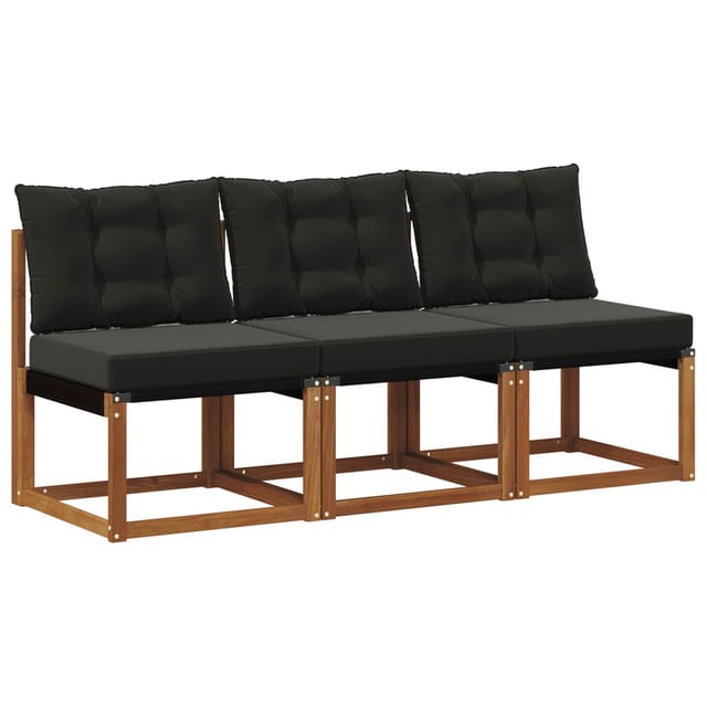vidaXL 3 Stück Outdoor Mittelsofa 900611