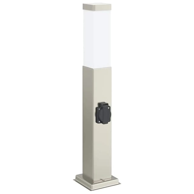 vidaXL Pollerleuchte mit Auslass 50 cm Edelstahl IP44 4006059