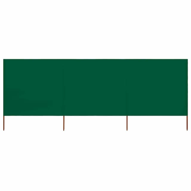vidaXL 3 Teiliges Windschutzgewebe 400 x 80 cm Grün 47141