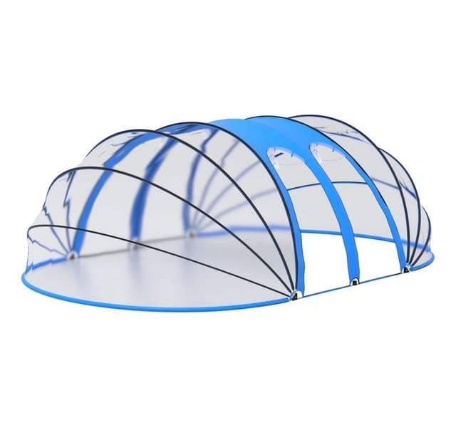 vidaXL Pool-Kuppel Oval 620x410x210 cm 92796
