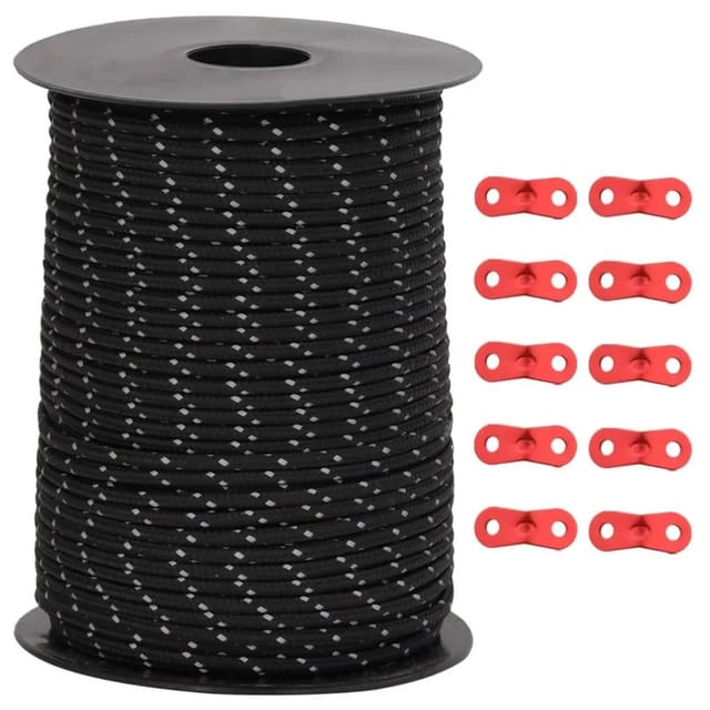 vidaXL Zeltleine Reflektierend mit Seilspannern 50 m 3 mm 4008120
