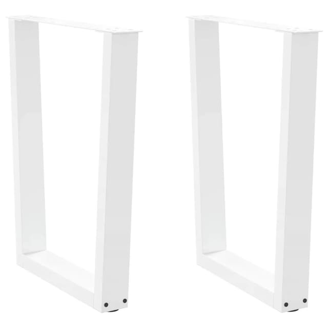 vidaXL Esstischbeine V-Form 2 Stück Weiß 60x72-73,3 cm Stahl 4012641