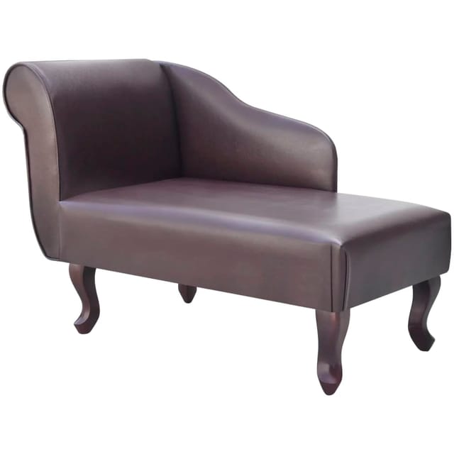 vidaXL Chaiselongue Braun Kunstleder 242404