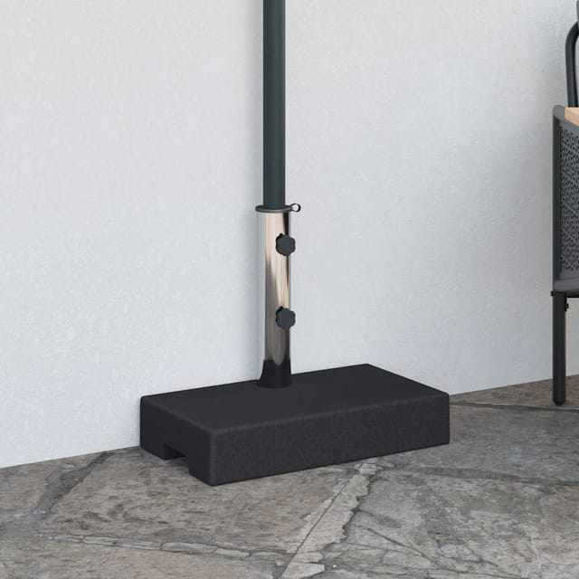 vidaXL Sonnenschirmständer Granit 25 kg Rechteckig Schwarz 45067