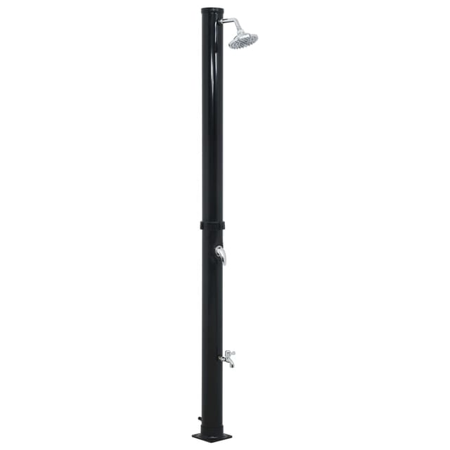 vidaXL Solardusche Schwarz 220 cm 20 L 92310