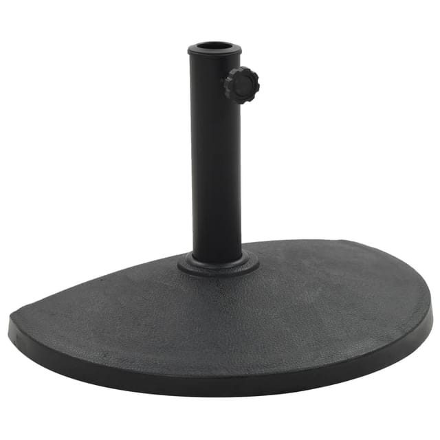 vidaXL Sonnenschirmfuß Halbrund 9 kg Schwarz Polyharz 45198