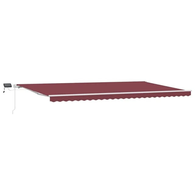vidaXL Markise Manuell mit LED Weinrot 600x300 cm 3214980