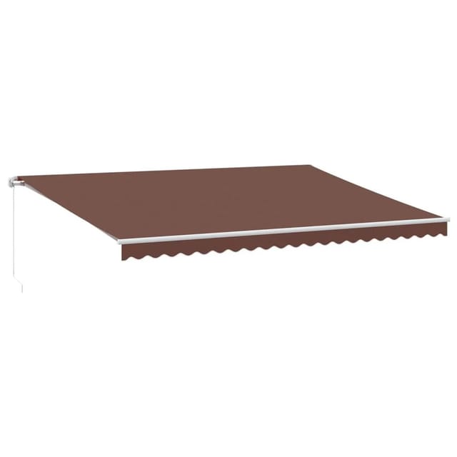 vidaXL Markise Manuell mit LED Braun 500x350 cm 3215396