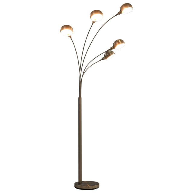 vidaXL Stehlampe 200 cm 5 x E14 Silbern 282417