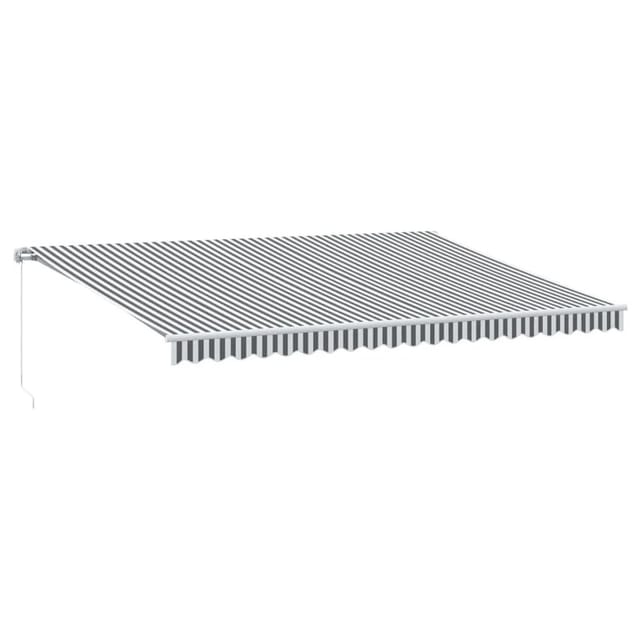 vidaXL Markise Manuell mit LED Anthrazit & Weiß 500x350 cm 3215801