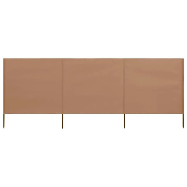 vidaXL 3 Teiliges Windschutzgewebe 400 x 160 cm Taupe 47151