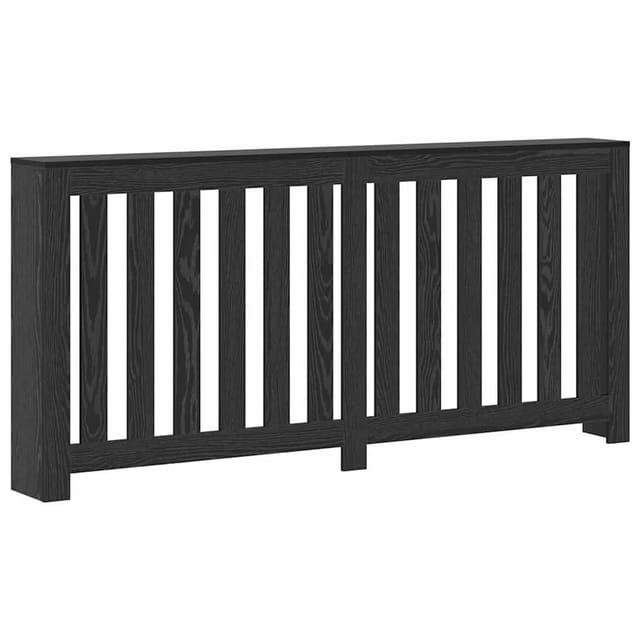 vidaXL Heizkörperabdeckung Schwarz Eichen-Optik 175 x 20 x 82 cm 869226