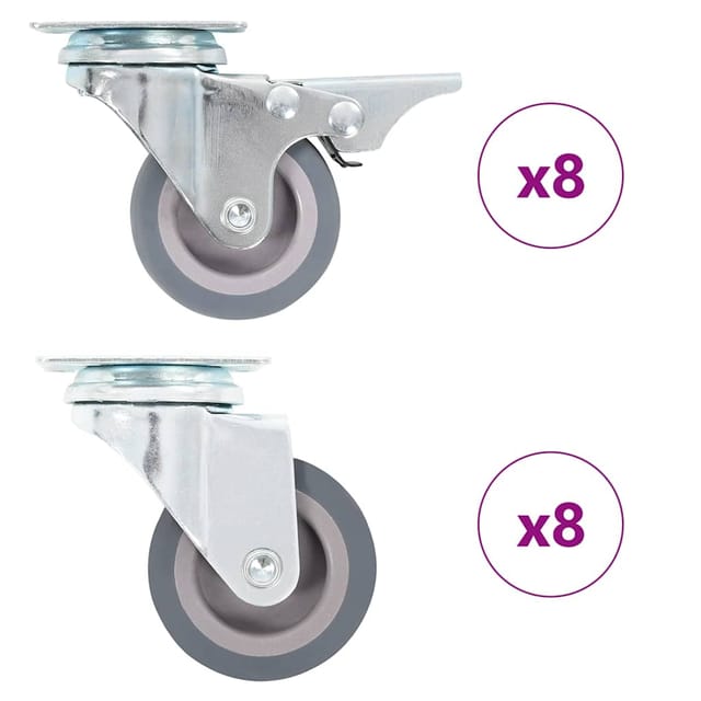 vidaXL 16 Stk Lenkrollen 50 mm 277913