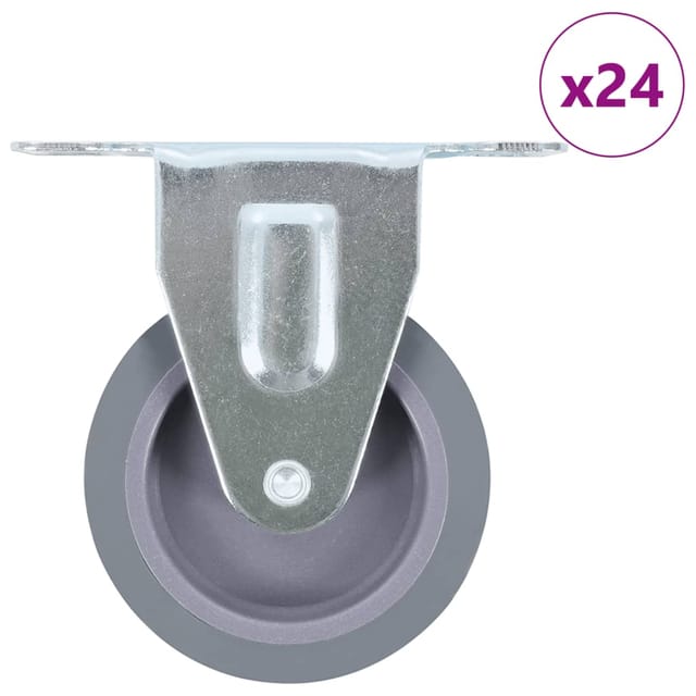 vidaXL 24 Stk Bockrollen 75 mm 277829