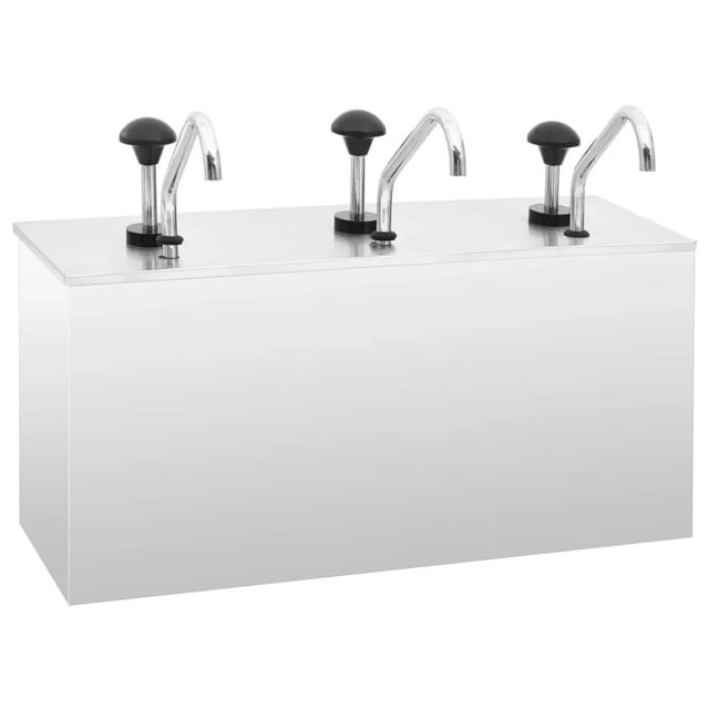 vidaXL Saucen-Spender Edelstahl 3 x 3,5 L 51234