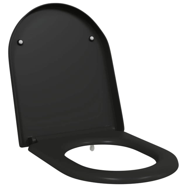 vidaXL Toilettensitz Schwarz 49 x 36 x 4 cm Duroplast 42002356
