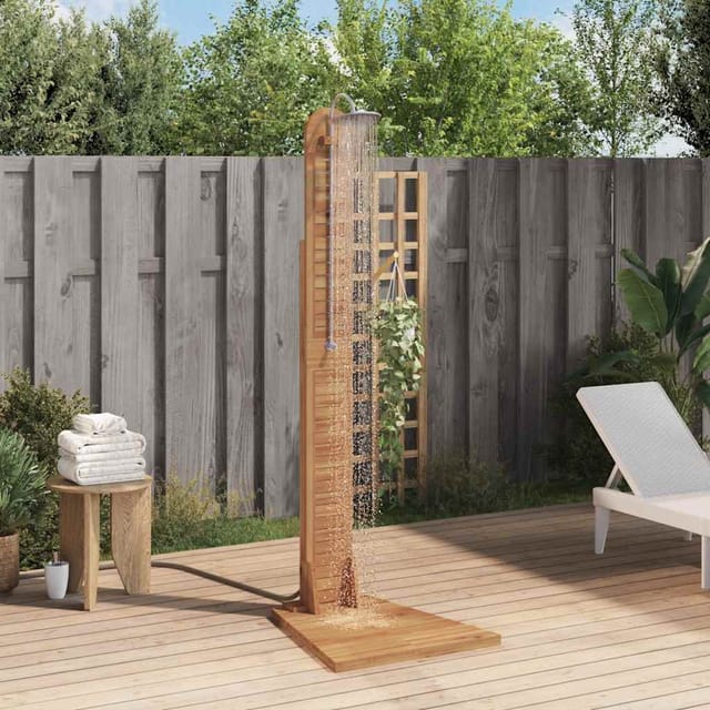 vidaXL Gartendusche Massivholz Teak 70x75x204 cm 44667
