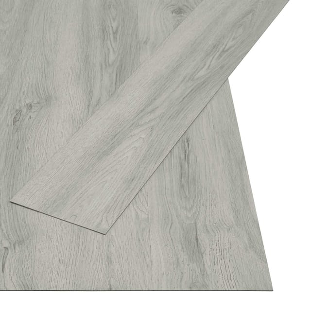 vidaXL Selbstklebende Bodenbelagsdiele 32 Stk Hellgrau 4,46 m² PVC 42046266
