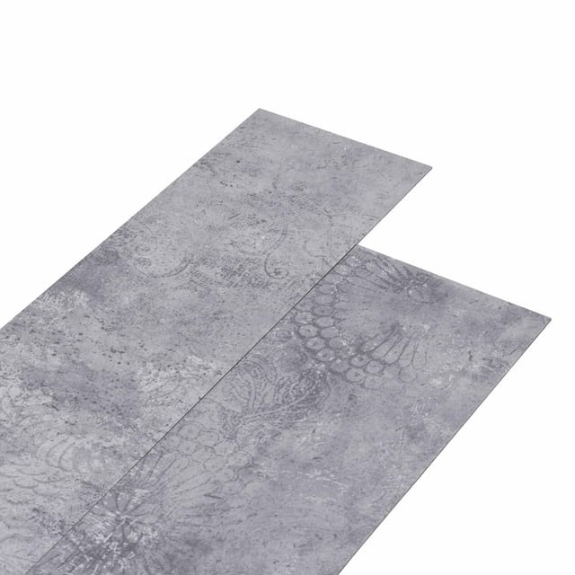 vidaXL Bodenplanken 36 Stk Zementgrau 5,02 m² PVC 42046284
