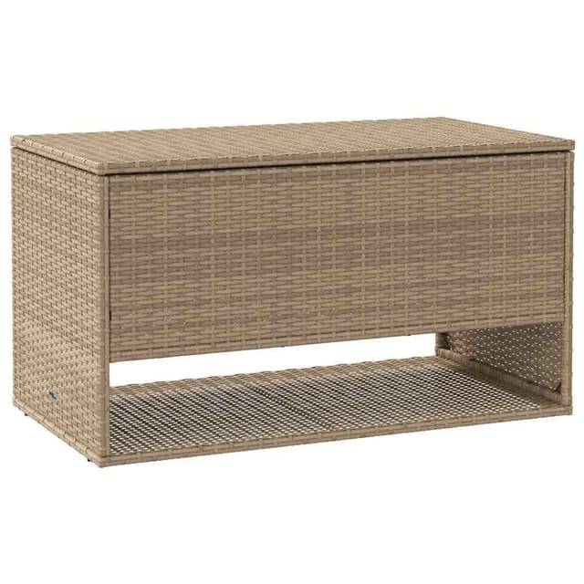vidaXL Outdoor-Kissenbox Beige 100x55x55,5 cm Poly Rattan 4104144