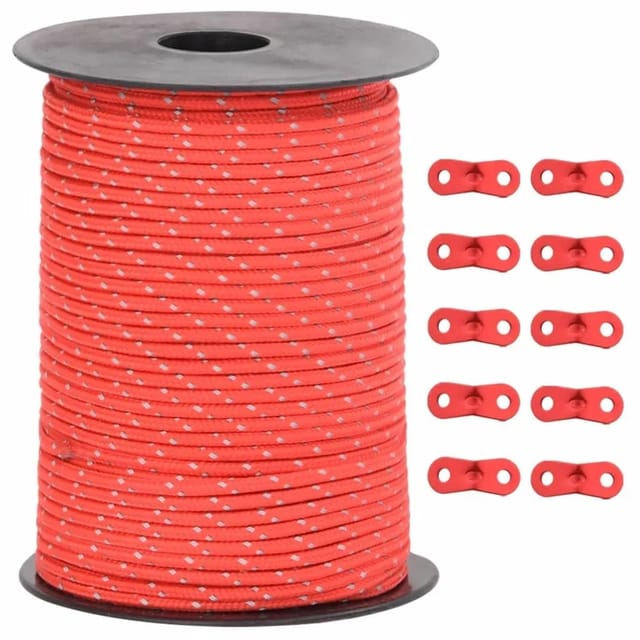vidaXL Zeltleine Reflektierend mit Seilspannern 50 m 3 mm 4008119