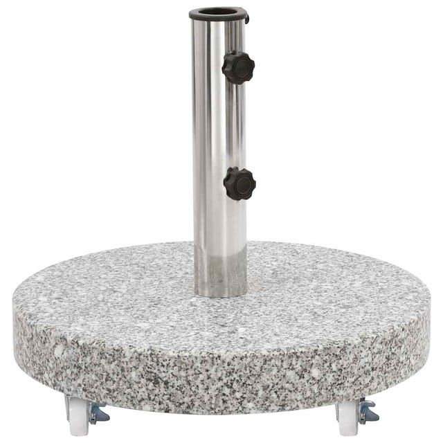 vidaXL Sonnenschirmständer Granit 30 kg Rund Grau 48562