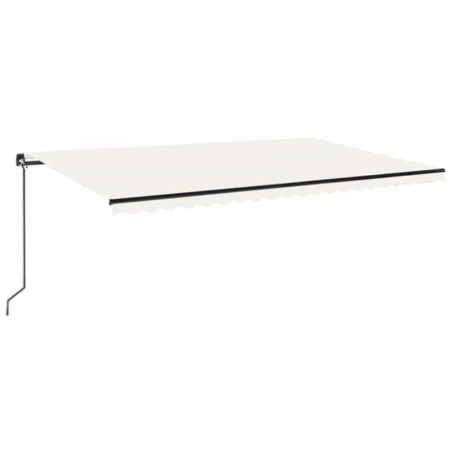 vidaXL Markise Manuell Einziehbar mit LED 500x300 cm Creme 3069142