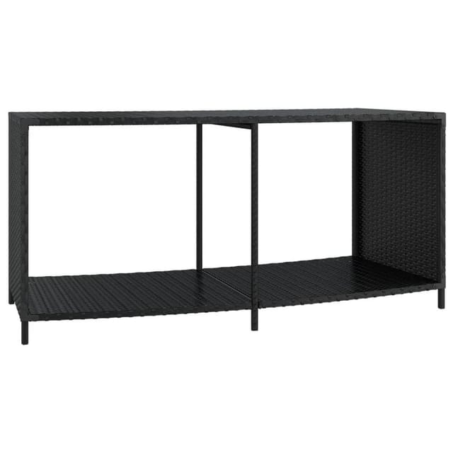 vidaXL Outdoor-Regale 2 Stk Schwarz Poly Rattan 362264