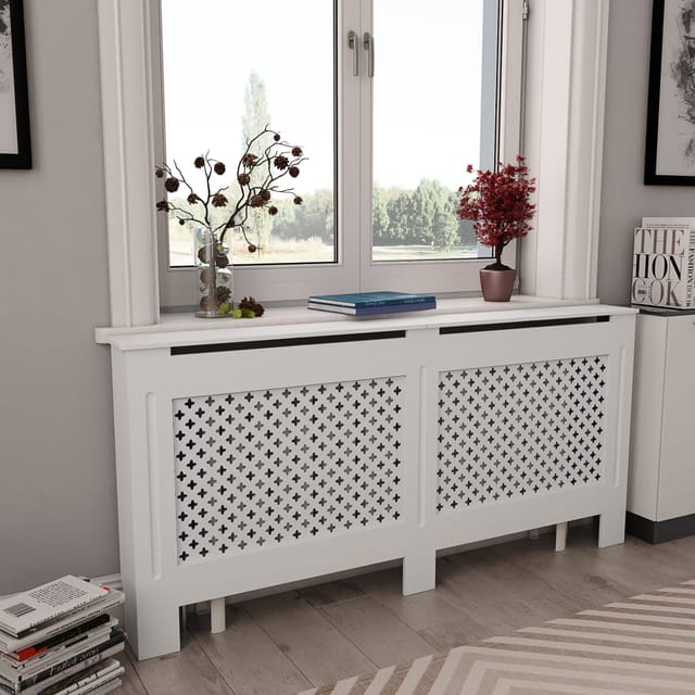 vidaXL Heizkörperabdeckung Weiß 172x19x81,5 cm MDF 284325