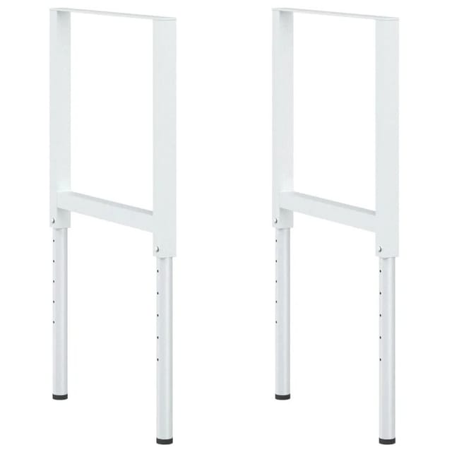 vidaXL Werkbankgestell Verstellbar 2 Stk Metall 55x69-95,5 cm Grau 147932