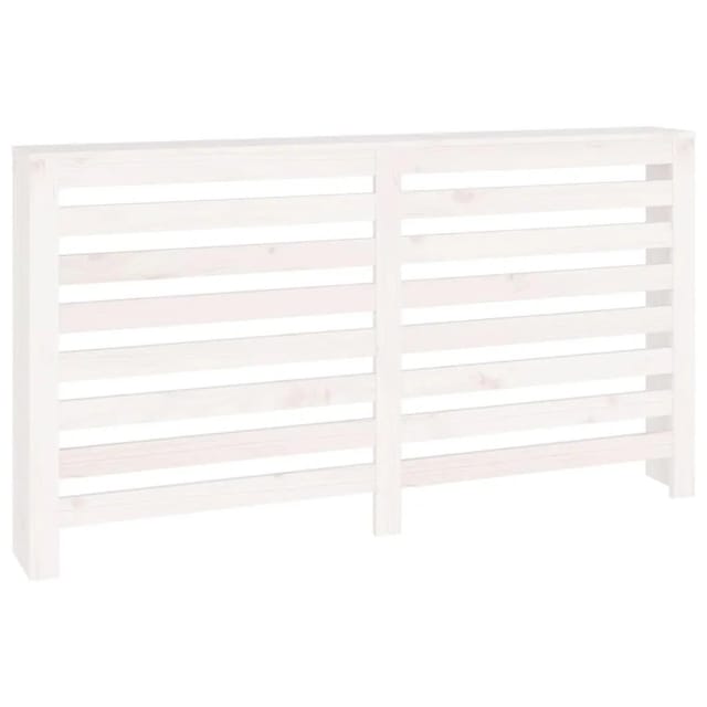vidaXL Heizkörperverkleidung Weiß 153x19x84 cm Massivholz Kiefer 822602