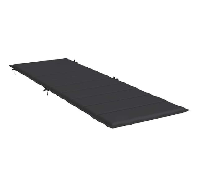 vidaXL Sonnenliegen-Auflage Schwarz 186x58x4 cm Oxford-Gewebe 314165