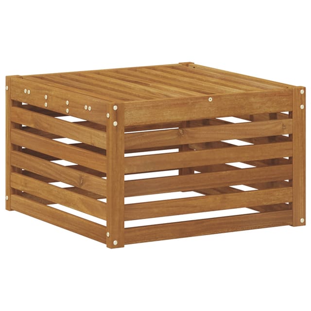 vidaXL Outdoor-Fußhocker Massivholz Akazie Natur 59 x 59 x 37 cm 900484