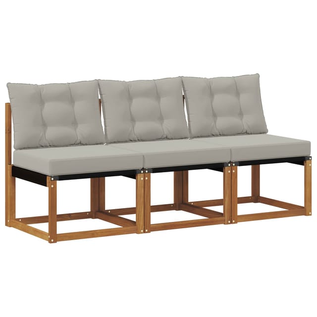vidaXL 3 Stück Outdoor Mittelsofa 900610