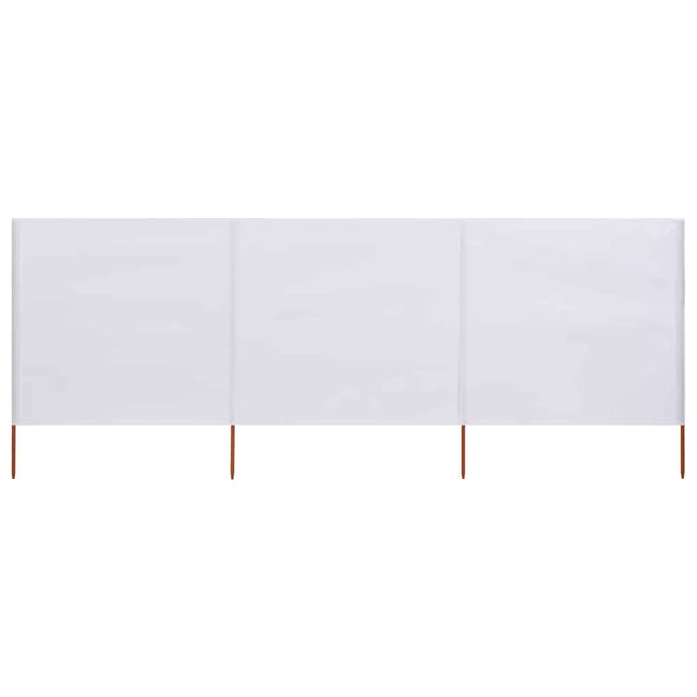 vidaXL 3 Teiliges Windschutzgewebe 400 x 80 cm Sandweiß 47140