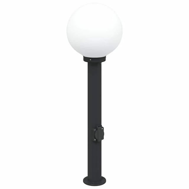vidaXL Pollerleuchte mit Auslass 80 cm Schwarz IP44 4006119